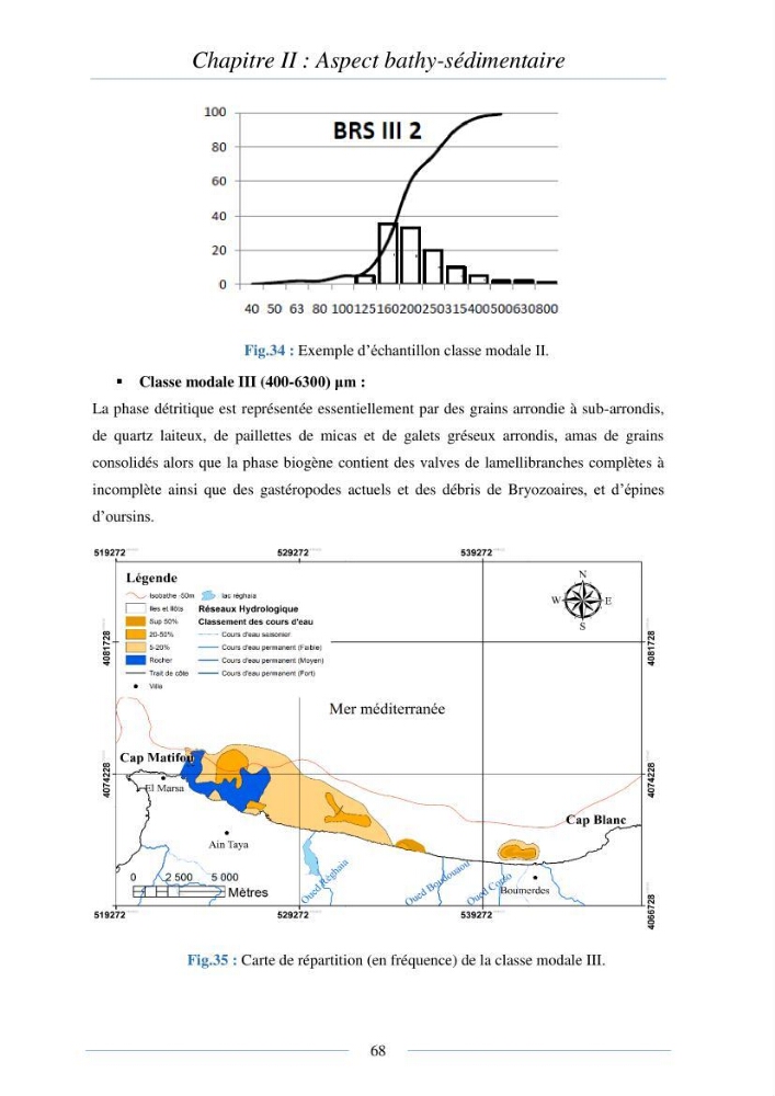 Mise en place d\'une base de donnée sédimentologique dans le domaine côtier de la grande baie de zemmouri : Etablissement de la carte morpho- sédimentaire