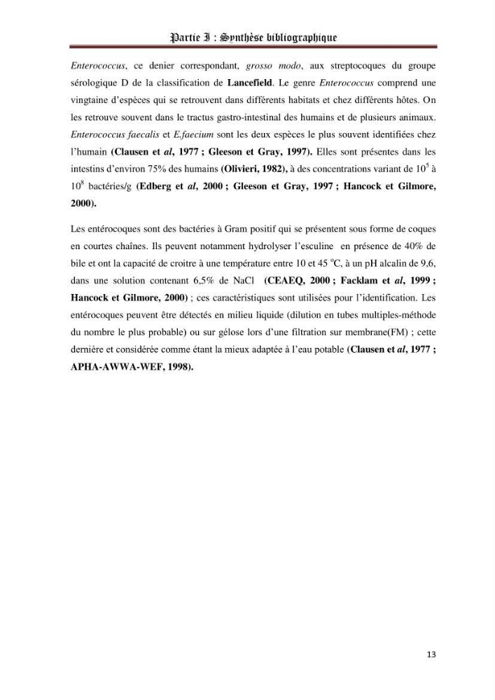 La recherche des entérocoques producteurs d\'histamine dans la chair du thon frais: