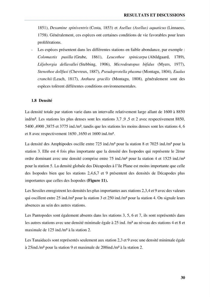 Inventaire des crustacés des milieux insulaires de l’Ouest Algérien: