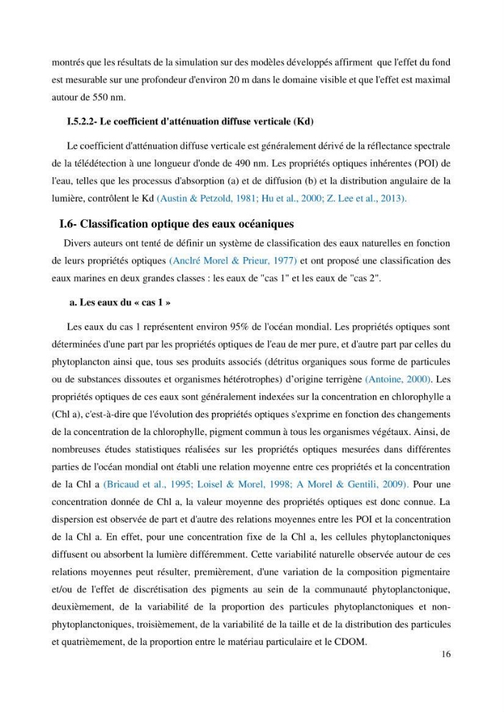 Evaluation de la couleur et de la qualité biologique des eaux marines de la côte algéroise à partir de l\'imagerie satellite et modélisation du phytoplancton marin
