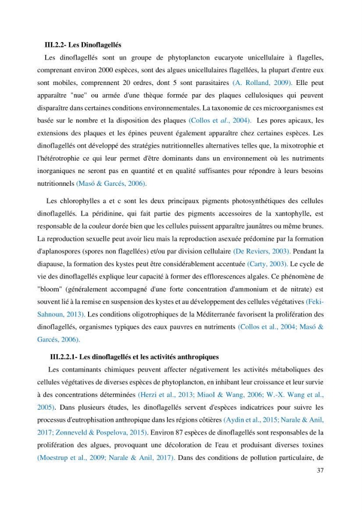 Evaluation de la couleur et de la qualité biologique des eaux marines de la côte algéroise à partir de l\'imagerie satellite et modélisation du phytoplancton marin