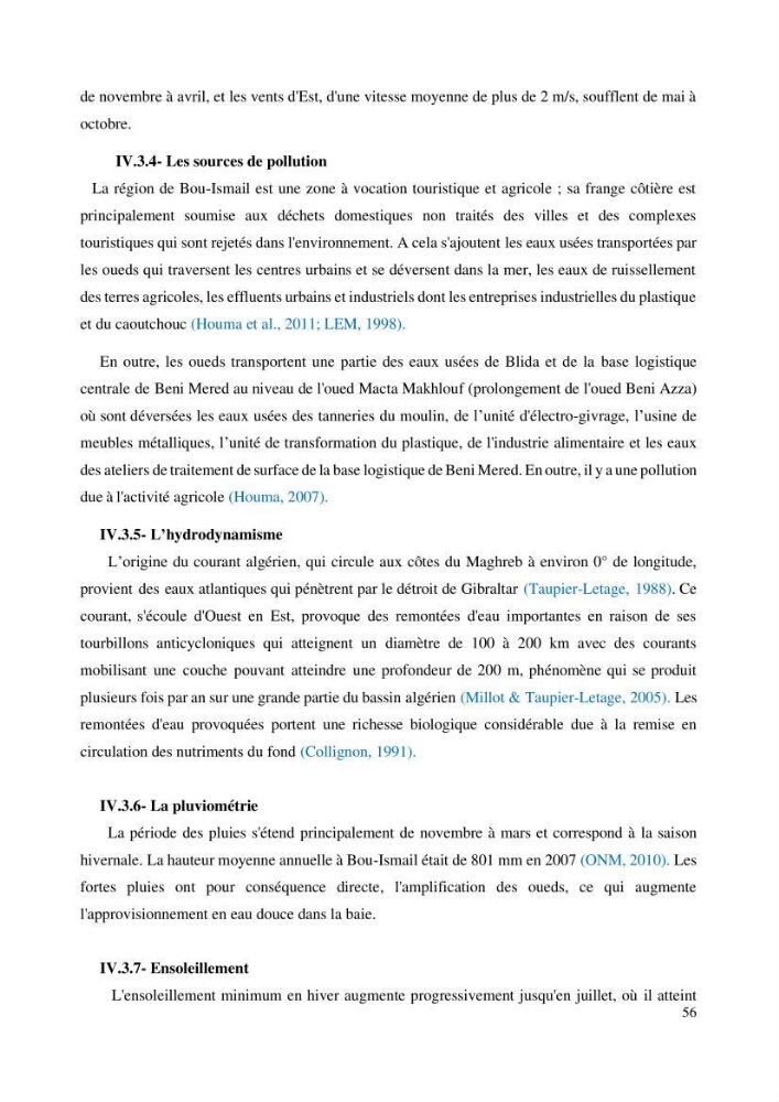 Evaluation de la couleur et de la qualité biologique des eaux marines de la côte algéroise à partir de l\'imagerie satellite et modélisation du phytoplancton marin