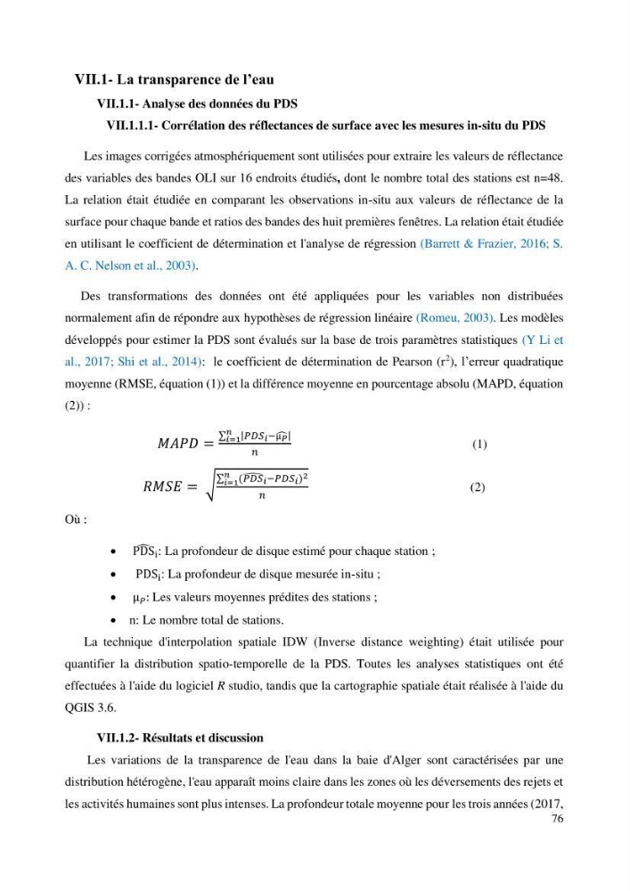 Evaluation de la couleur et de la qualité biologique des eaux marines de la côte algéroise à partir de l\'imagerie satellite et modélisation du phytoplancton marin