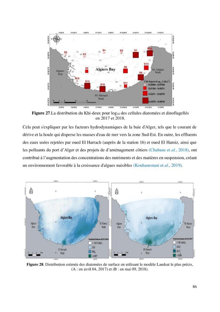 Evaluation de la couleur et de la qualité biologique des eaux marines de la côte algéroise à partir de l\'imagerie satellite et modélisation du phytoplancton marin