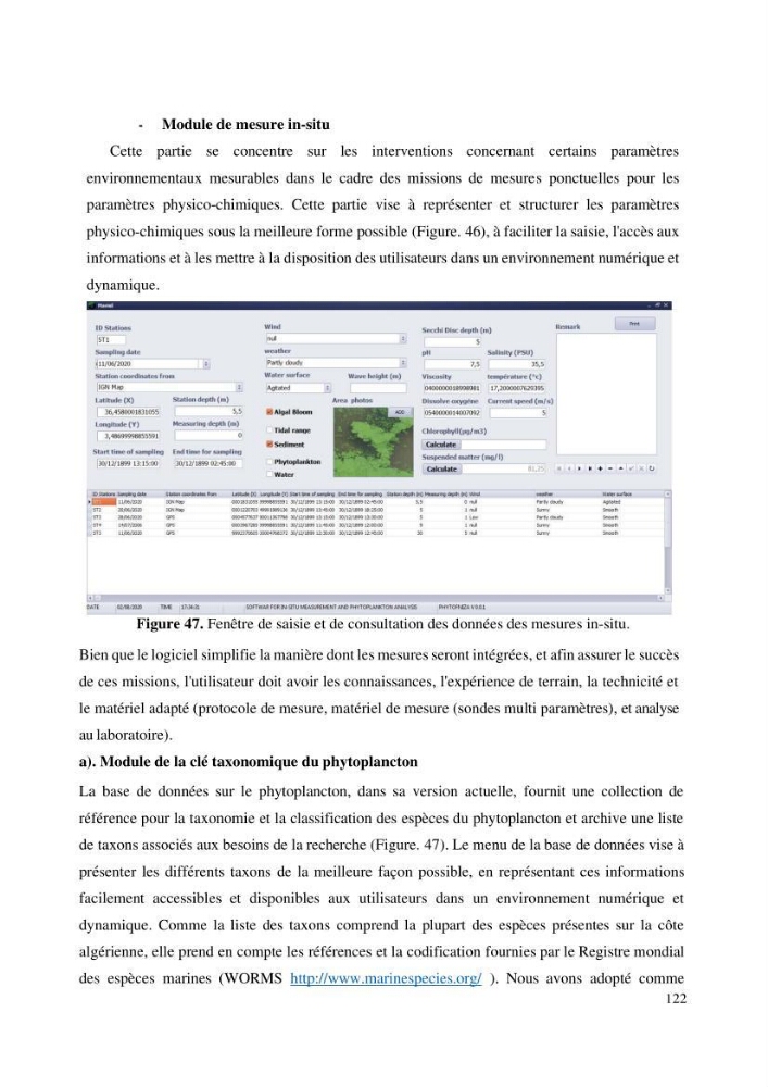 Evaluation de la couleur et de la qualité biologique des eaux marines de la côte algéroise à partir de l\'imagerie satellite et modélisation du phytoplancton marin