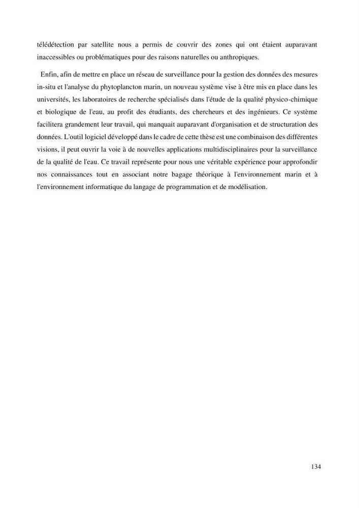 Evaluation de la couleur et de la qualité biologique des eaux marines de la côte algéroise à partir de l\'imagerie satellite et modélisation du phytoplancton marin