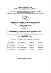 Contribution à l’application d’un outil de management (SWOT) dans l’activité aquacole en Algérie