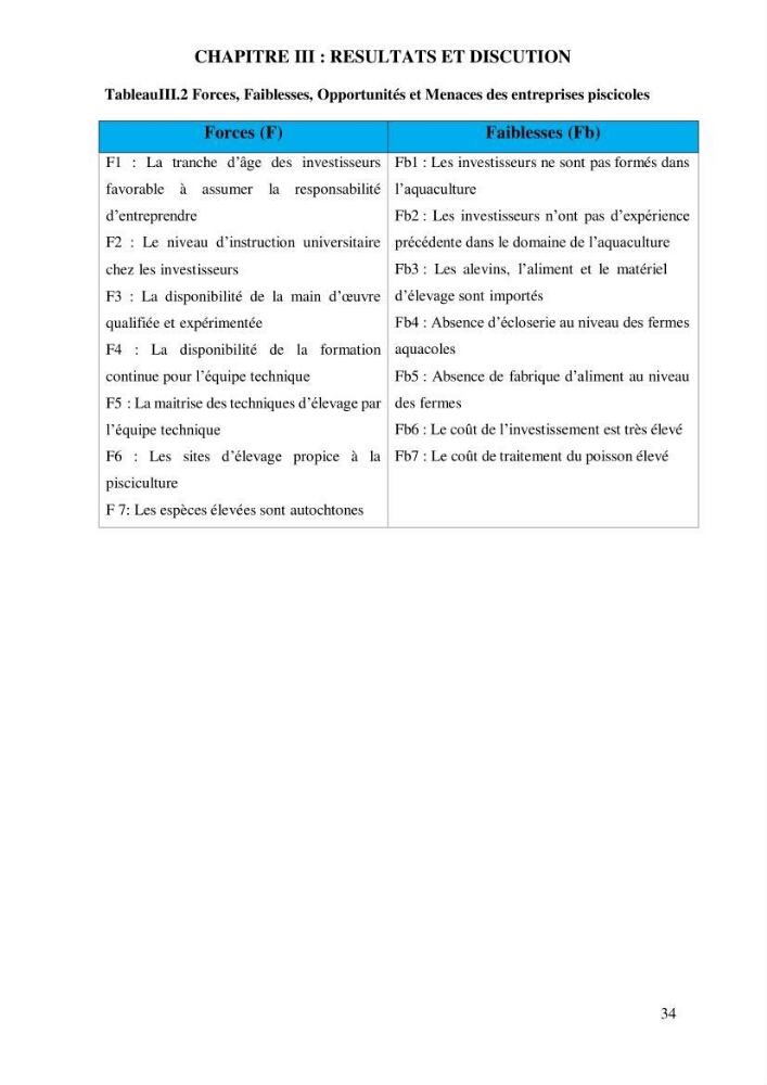 Contribution à l’application d’un outil de management (SWOT) dans l’activité aquacole en Algérie