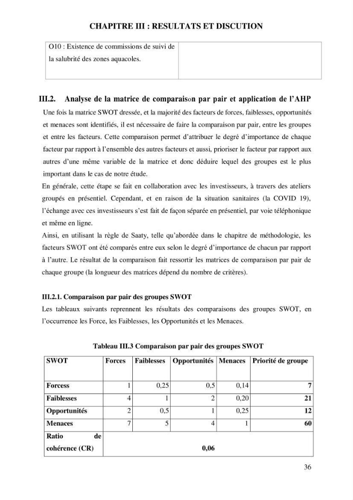 Contribution à l’application d’un outil de management (SWOT) dans l’activité aquacole en Algérie