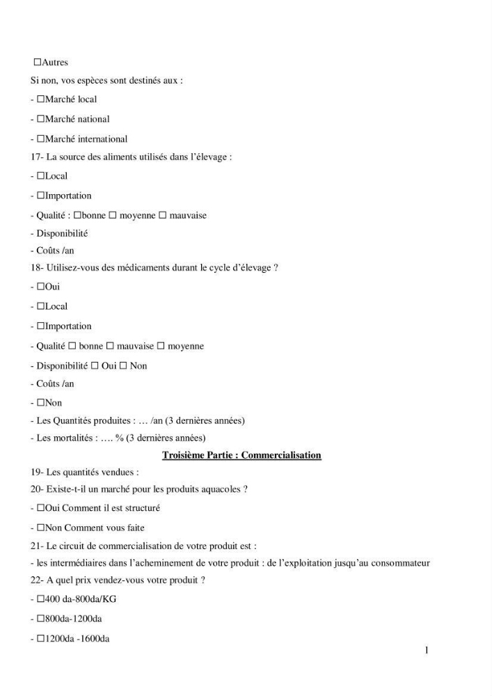 Contribution à l’application d’un outil de management (SWOT) dans l’activité aquacole en Algérie