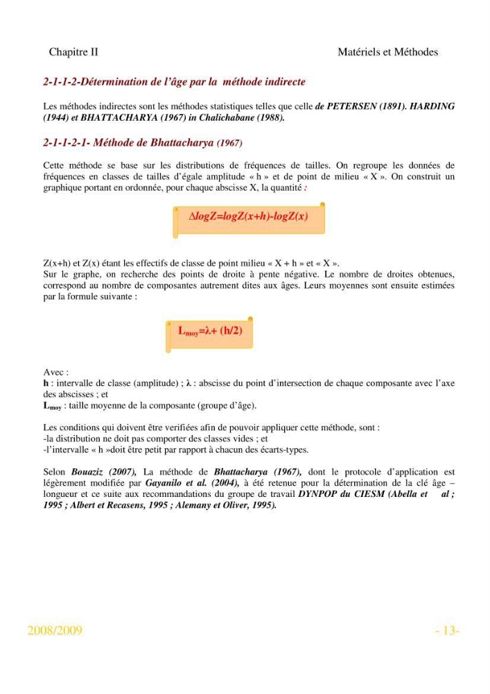 Utilisation des logiciels FISAT 2 (version 1.2.0 gayanilo et al., 2004) et fishparm pour l\'estimation des paramètres biologique des espèces animales marines