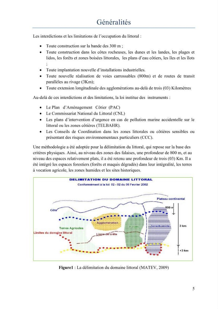 Evaluation de la mise en oeuvre de la loi 02-02 relative à la protection et à la valorisation du littoral au niveau de la wilaya de Jijel