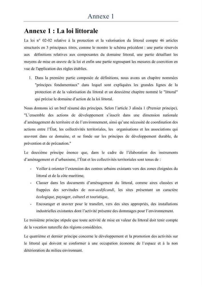 Evaluation de la mise en oeuvre de la loi 02-02 relative à la protection et à la valorisation du littoral au niveau de la wilaya de Jijel