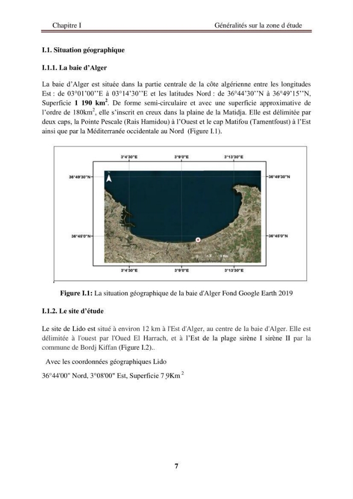Etude de protection de la zone de LIDO Mohammedia (Alger):