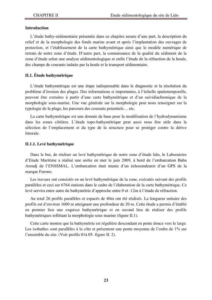 Etude de protection de la zone de LIDO Mohammedia (Alger):