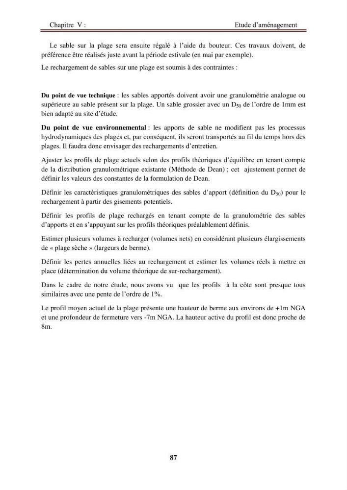Etude de protection de la zone de LIDO Mohammedia (Alger):
