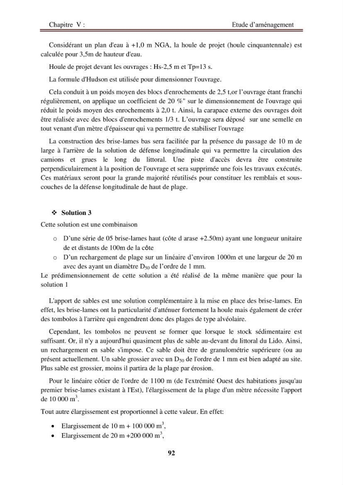Etude de protection de la zone de LIDO Mohammedia (Alger):