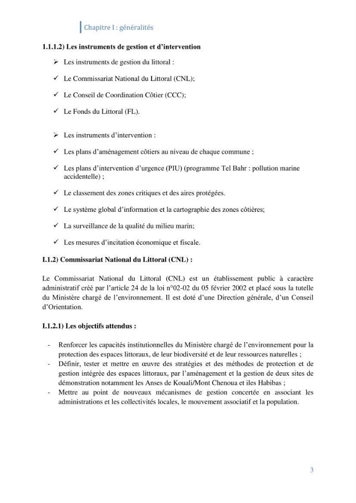 Létat de la mise en oeuvre de la loi 02-02-2002 de la protection et la valorisation de littoral dans la wilaya de Skikda