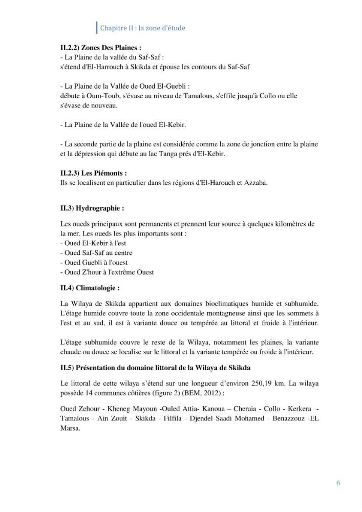 Létat de la mise en oeuvre de la loi 02-02-2002 de la protection et la valorisation de littoral dans la wilaya de Skikda