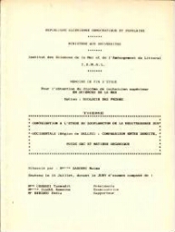 Contribution à l'étude du zooplancton de la Méditerrranée sud occidentale (région de Dellys)
