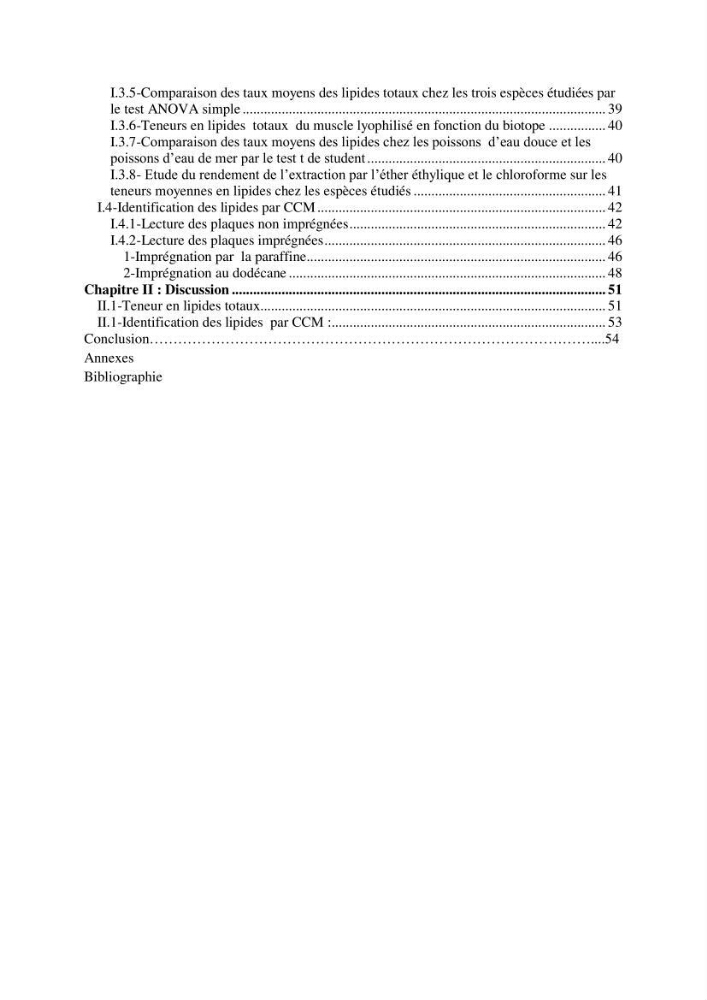 Extraction et identification des lipides à partir de la chair des poissons d\'élevage