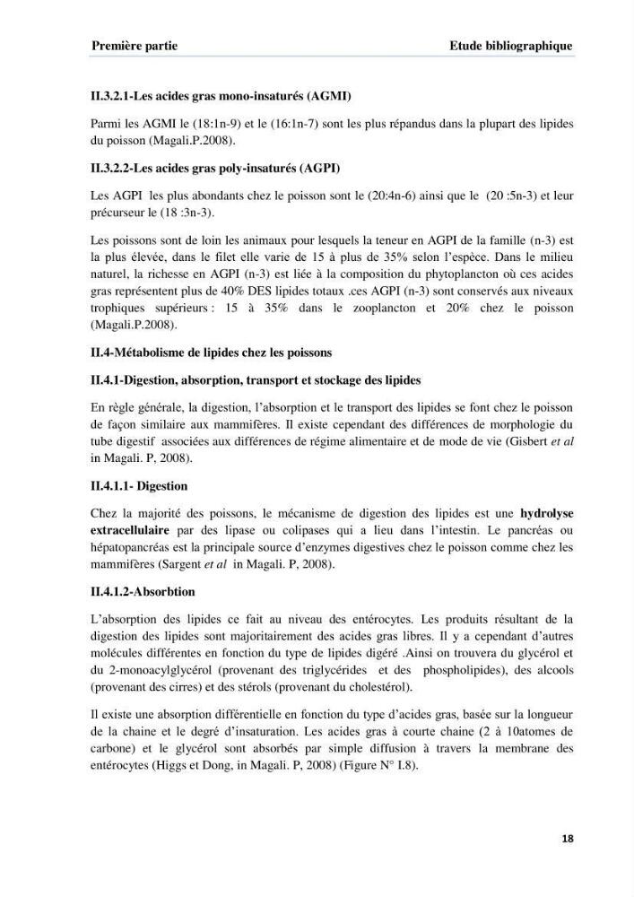 Extraction et identification des lipides à partir de la chair des poissons d\'élevage