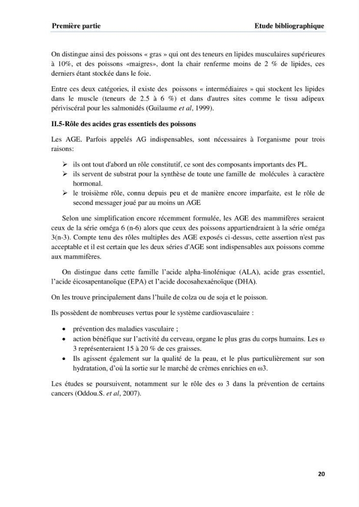 Extraction et identification des lipides à partir de la chair des poissons d\'élevage