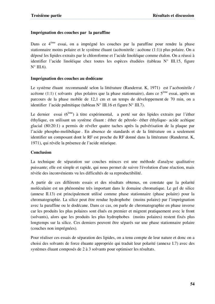 Extraction et identification des lipides à partir de la chair des poissons d\'élevage