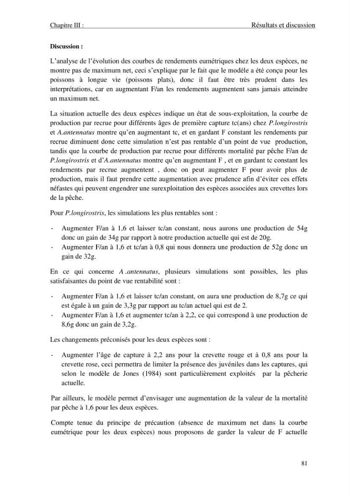 Contribution à l\'étude des crevettes (crustacés décapodes) de la baie de Bou-Ismail
