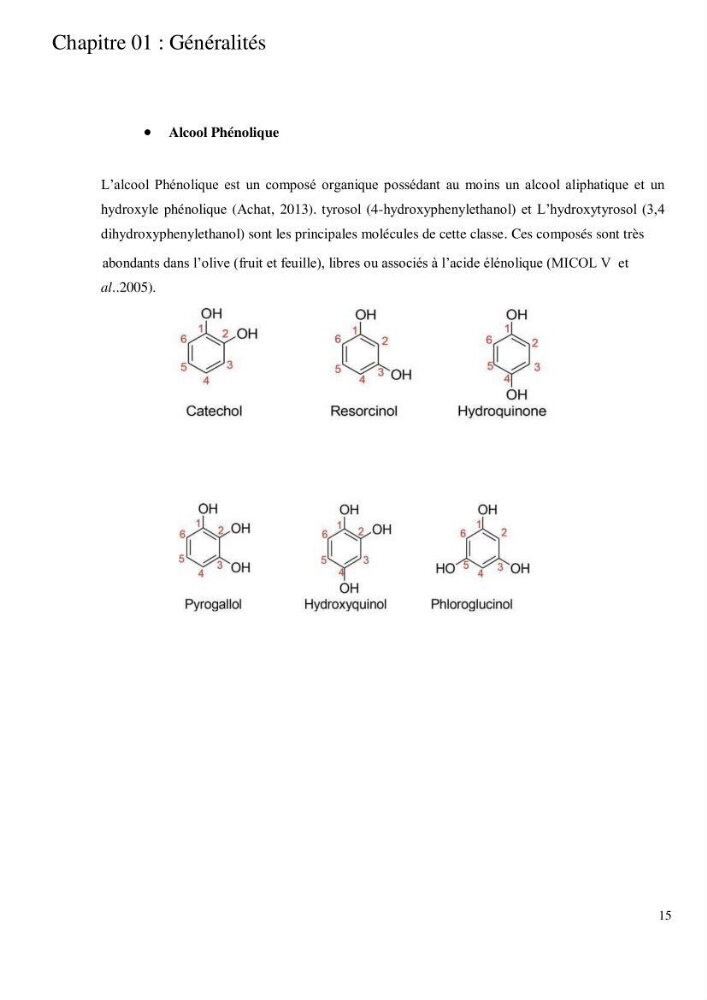 Etude de l\'extraction des composés phénoliques à partir de quelques espèces d\'algue marine