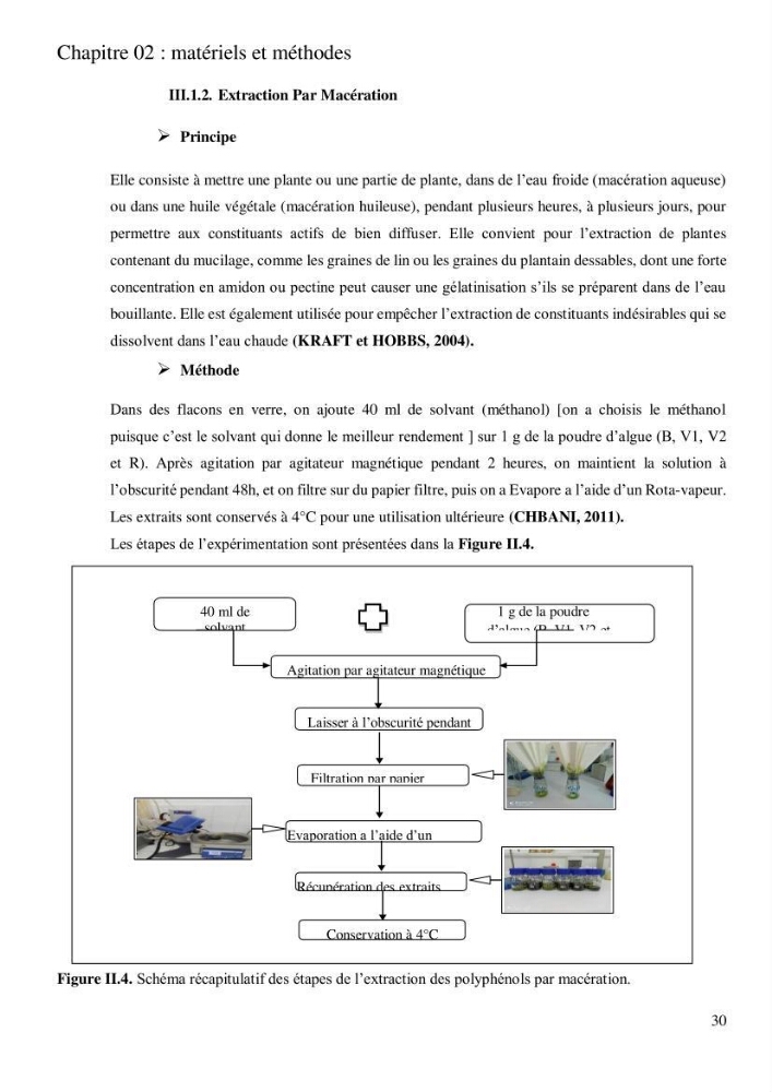 Etude de l\'extraction des composés phénoliques à partir de quelques espèces d\'algue marine