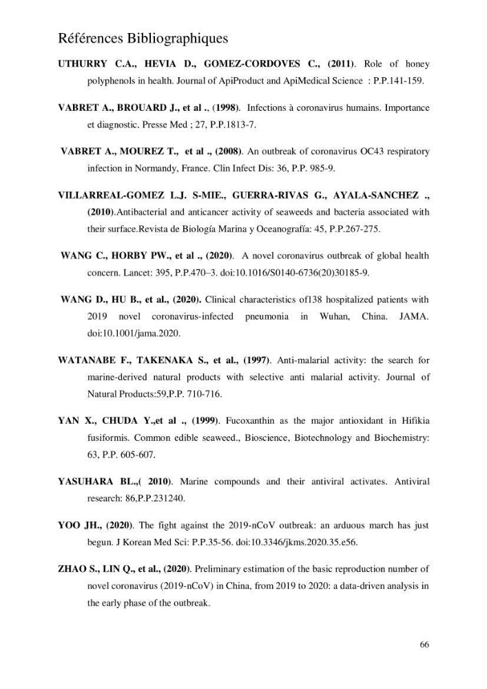 Etude de l\'extraction des composés phénoliques à partir de quelques espèces d\'algue marine