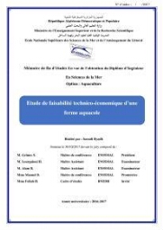 Etude de faisabilité technico-économique d’une ferme