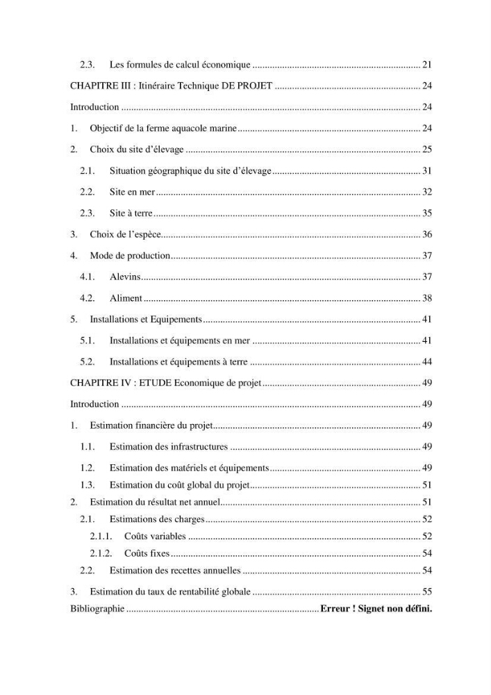 Etude de faisabilité technico-économique d’une ferme
