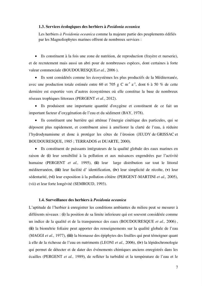 Variabilité de l\'abondance des cellules à TANIN chez Posidonia oceanica (Linnaeus) Delile 1813