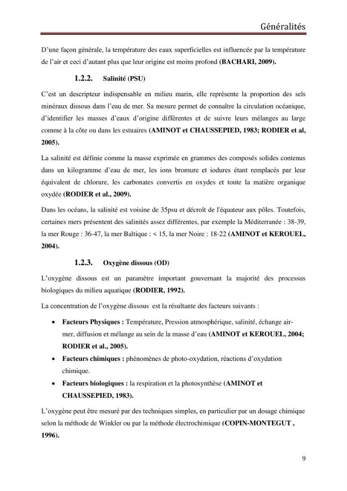 Contribution à l’évaluation de la qualité du milieu marin dans la cote oranaise (Golfe d’Arzew).: