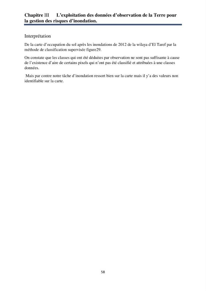 Impact Préliminaire et Analyse des Dégâts d’Inondations Par Imagerie Satellite Via le Logiciel ArcGis dans la willaya de Taref
