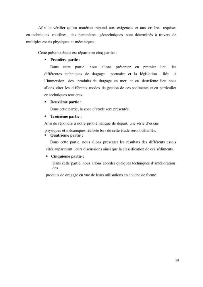 Etude du comportement physique et mécanique des sédiments de dragage pour leur valorisation en techniques routières \"cas du port de Sidi fredj\"