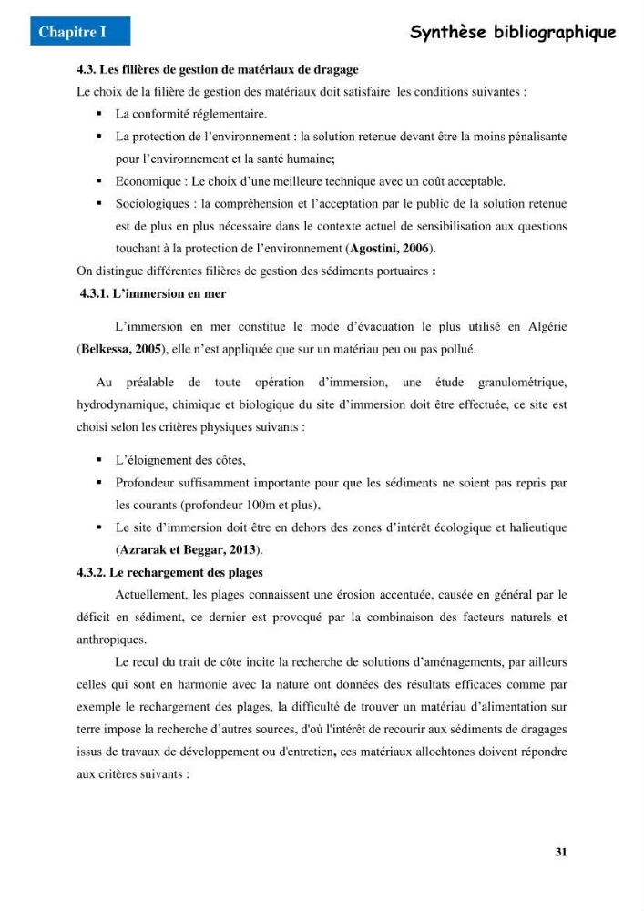 Etude du comportement physique et mécanique des sédiments de dragage pour leur valorisation en techniques routières \"cas du port de Sidi fredj\"