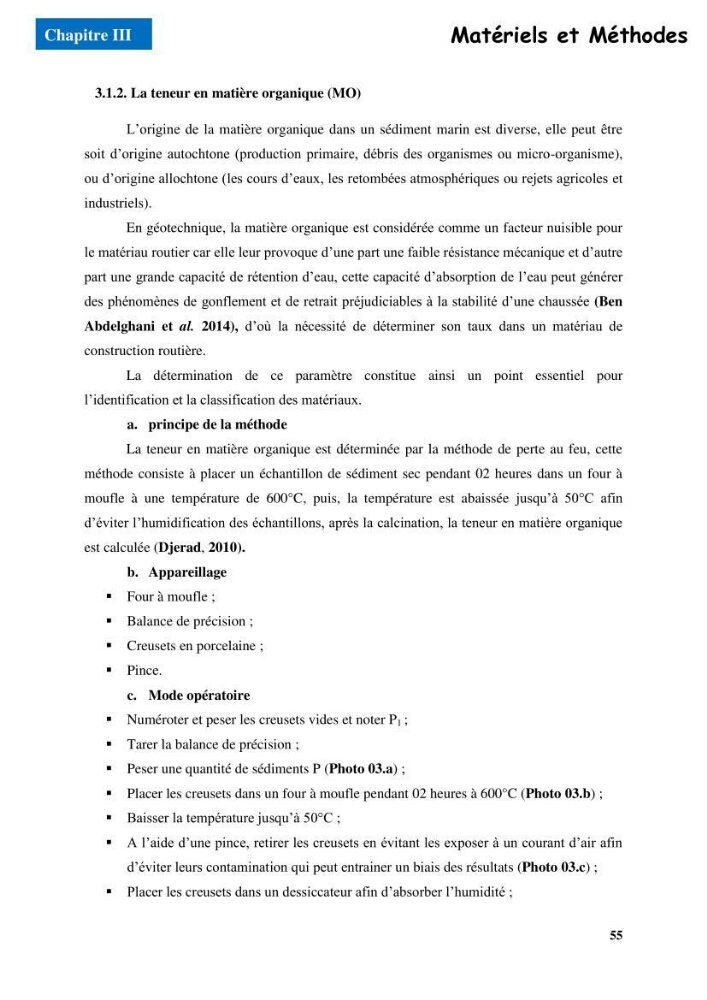 Etude du comportement physique et mécanique des sédiments de dragage pour leur valorisation en techniques routières \"cas du port de Sidi fredj\"