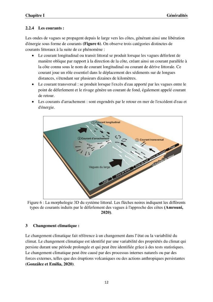 Érosion côtière, submersion marine et changement climatique le long de la baie de Zemmouri, prévision des risques et adaptation
