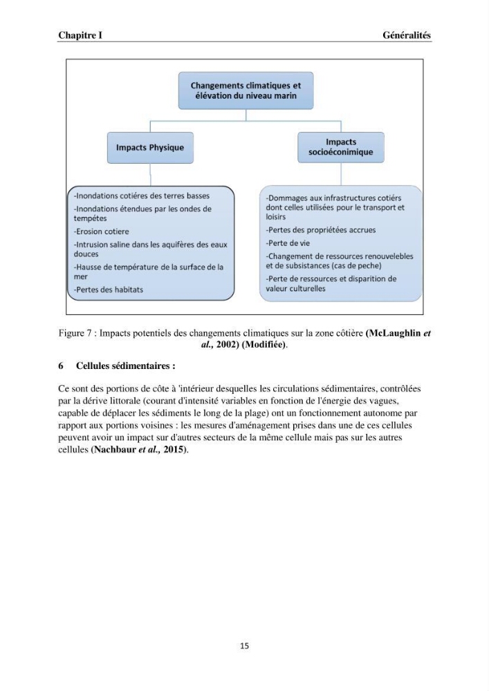 Érosion côtière, submersion marine et changement climatique le long de la baie de Zemmouri, prévision des risques et adaptation