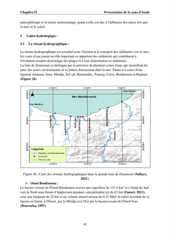 Érosion côtière, submersion marine et changement climatique le long de la baie de Zemmouri, prévision des risques et adaptation
