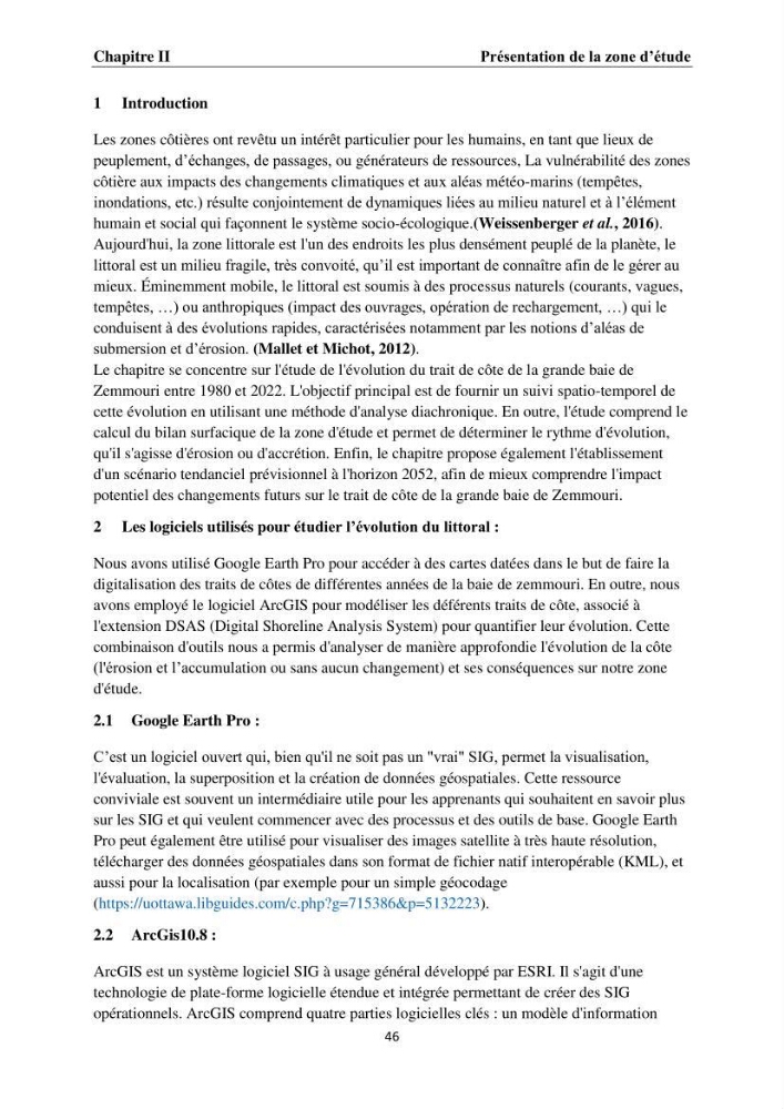 Érosion côtière, submersion marine et changement climatique le long de la baie de Zemmouri, prévision des risques et adaptation