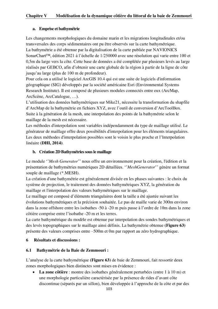 Érosion côtière, submersion marine et changement climatique le long de la baie de Zemmouri, prévision des risques et adaptation