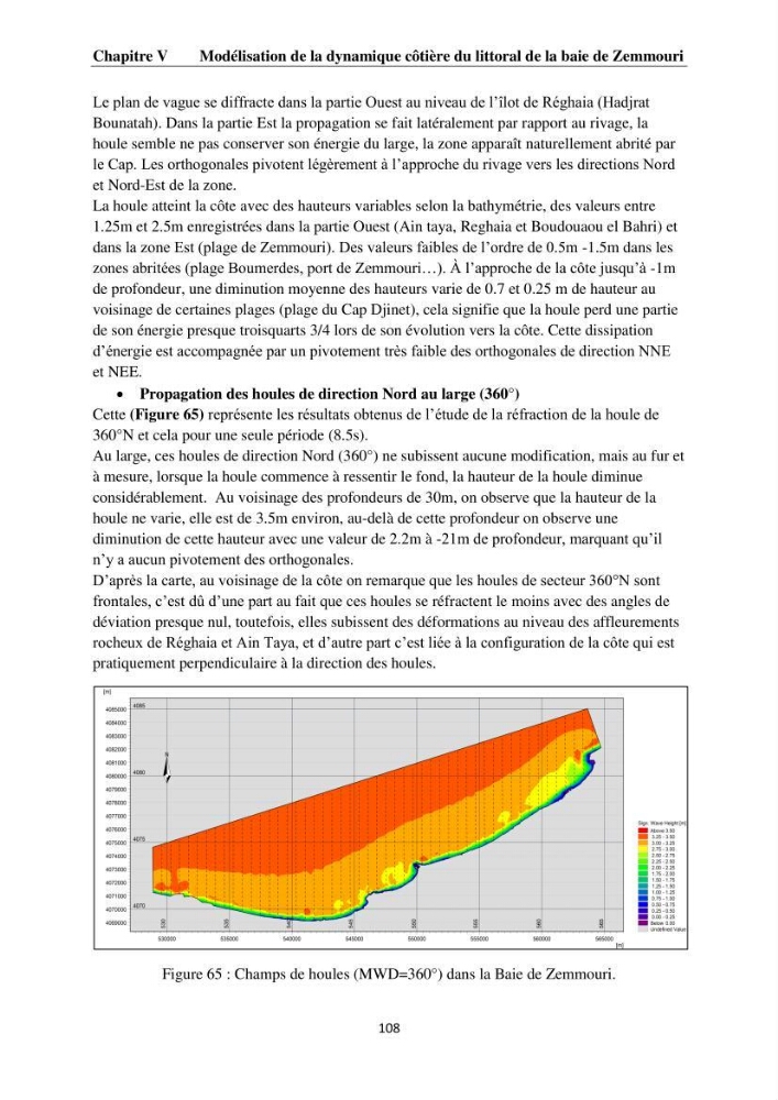 Érosion côtière, submersion marine et changement climatique le long de la baie de Zemmouri, prévision des risques et adaptation