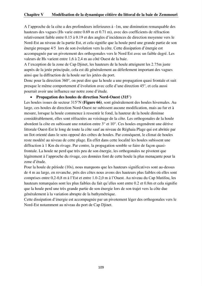 Érosion côtière, submersion marine et changement climatique le long de la baie de Zemmouri, prévision des risques et adaptation