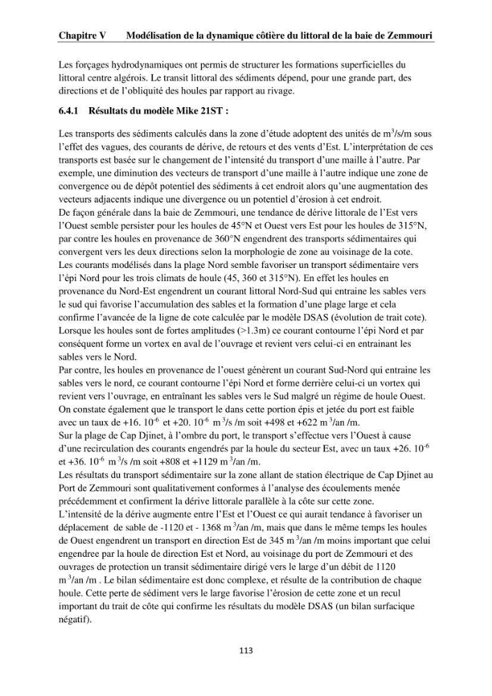 Érosion côtière, submersion marine et changement climatique le long de la baie de Zemmouri, prévision des risques et adaptation