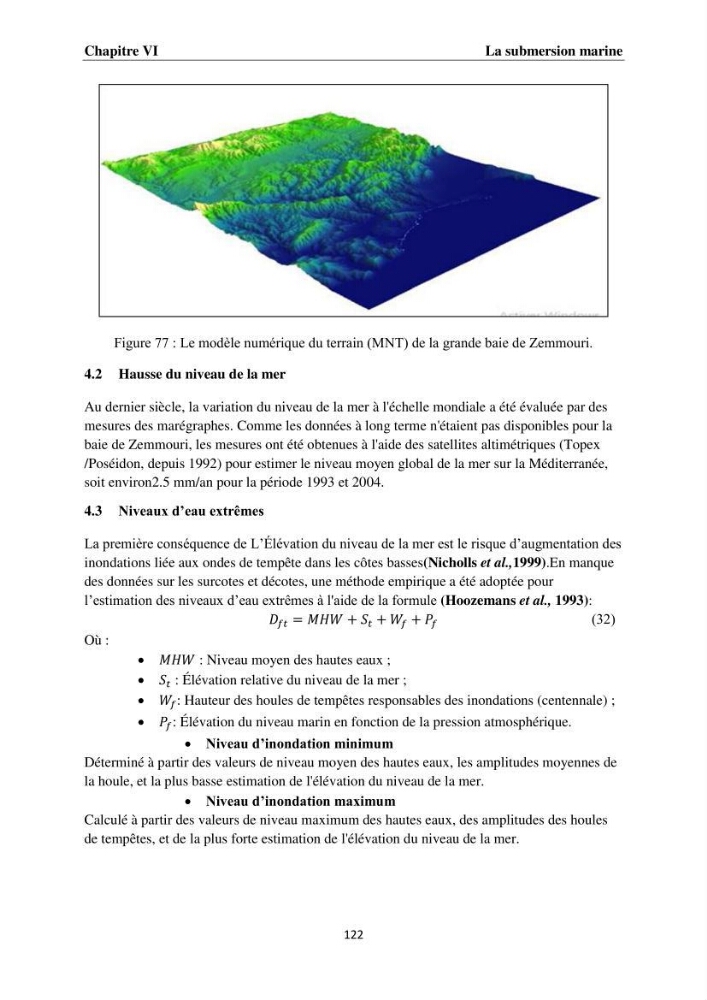 Érosion côtière, submersion marine et changement climatique le long de la baie de Zemmouri, prévision des risques et adaptation