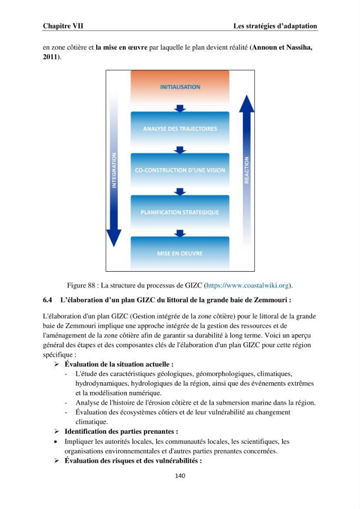 Érosion côtière, submersion marine et changement climatique le long de la baie de Zemmouri, prévision des risques et adaptation